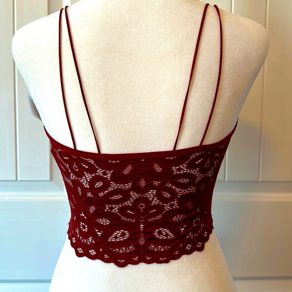 Hollister Lace Red Strappy Bralette